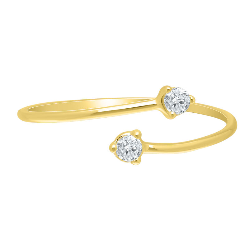 Diamond 1/10ctw. Bypass Ring in 10k Yellow Gold image number null